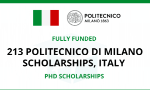 213 PhD Scholarships at the Politecnico di Milano