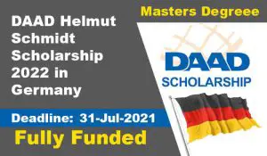 DAAD Helmut Schmidt Fully Funded | Scholarship 2022 in Germany