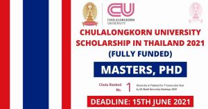 Chulalongkorn University Scholarship in Thailand 2021 | Fully Funded
