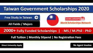 NTU Scholarships 2021 in Taiwan | Study in Taiwan