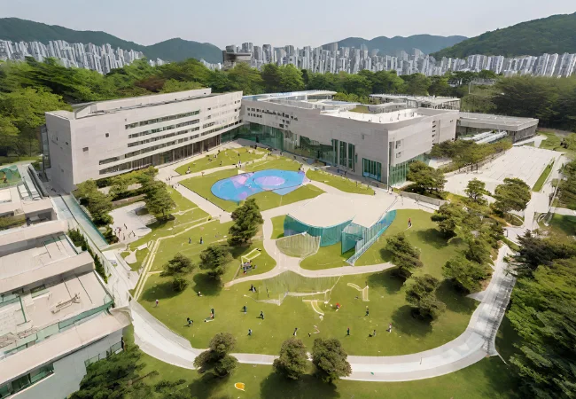 International school campus in Korea.